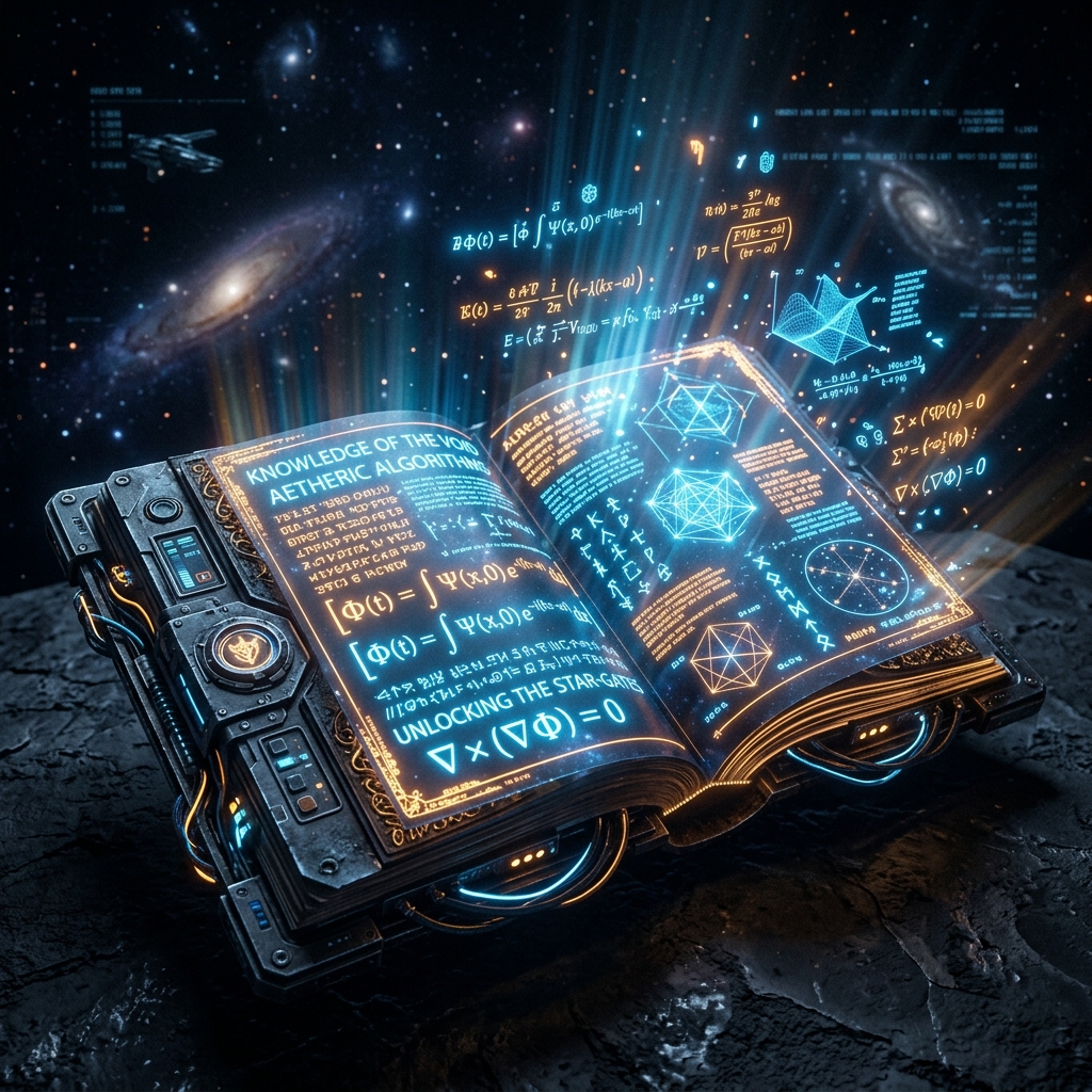 The Notebook — Glowing Cybernetic Book